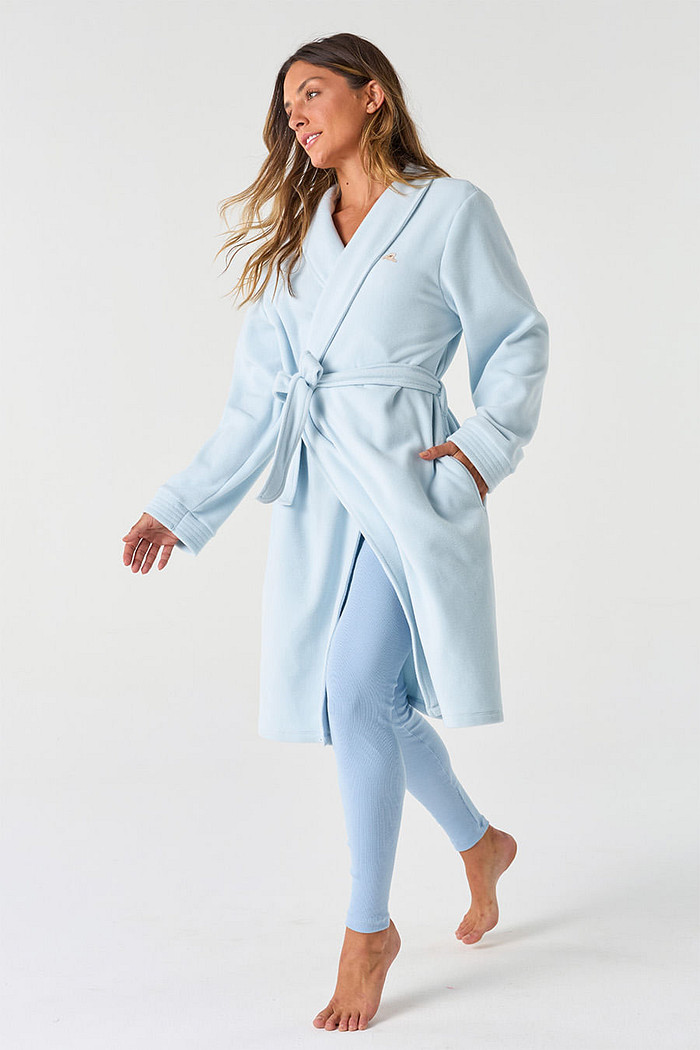 ROBE FEMININO DE SOFT MÉDIO - AZUL CLARO
