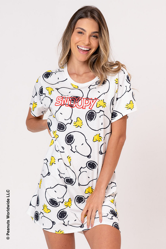 CAMISOLA AMPLA DE ALGODÃO - SNOOPY'S DAY