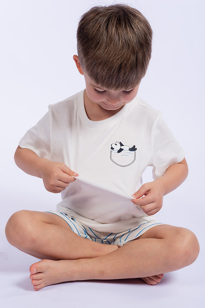 PIJAMA INFANTIL MASCULINO CURTO - PANDA SPLASH