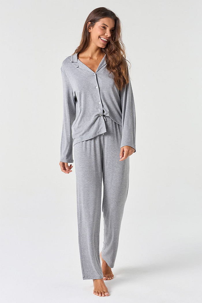 PIJAMA LONGO AMERICANO - CLÁSSICOS VISCOSE MESCLA