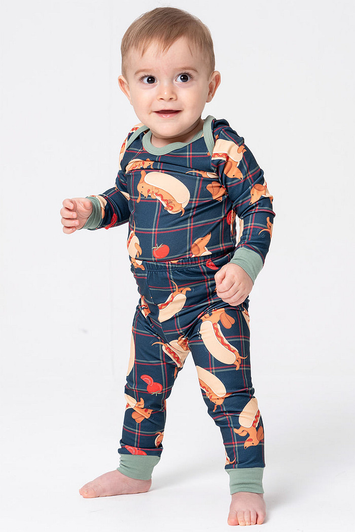 BODY + CALÇA BABY TOQUE DE PÊSSEGO - HOT DOG