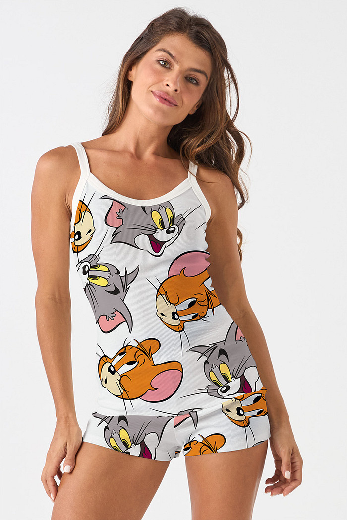 SHORT DOLL EM RIBANA COM ESTAMPA - TOM E JERRY
SHORT DOLL EM RIBANA COM ESTAMPA - TOM E JERRY