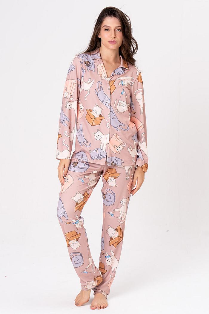 PIJAMA AMERICANO LONGO - GATICES