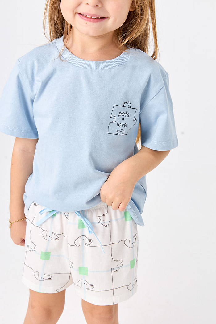 PIJAMA CURTO INFANTIL MENINA - CAT&DOG