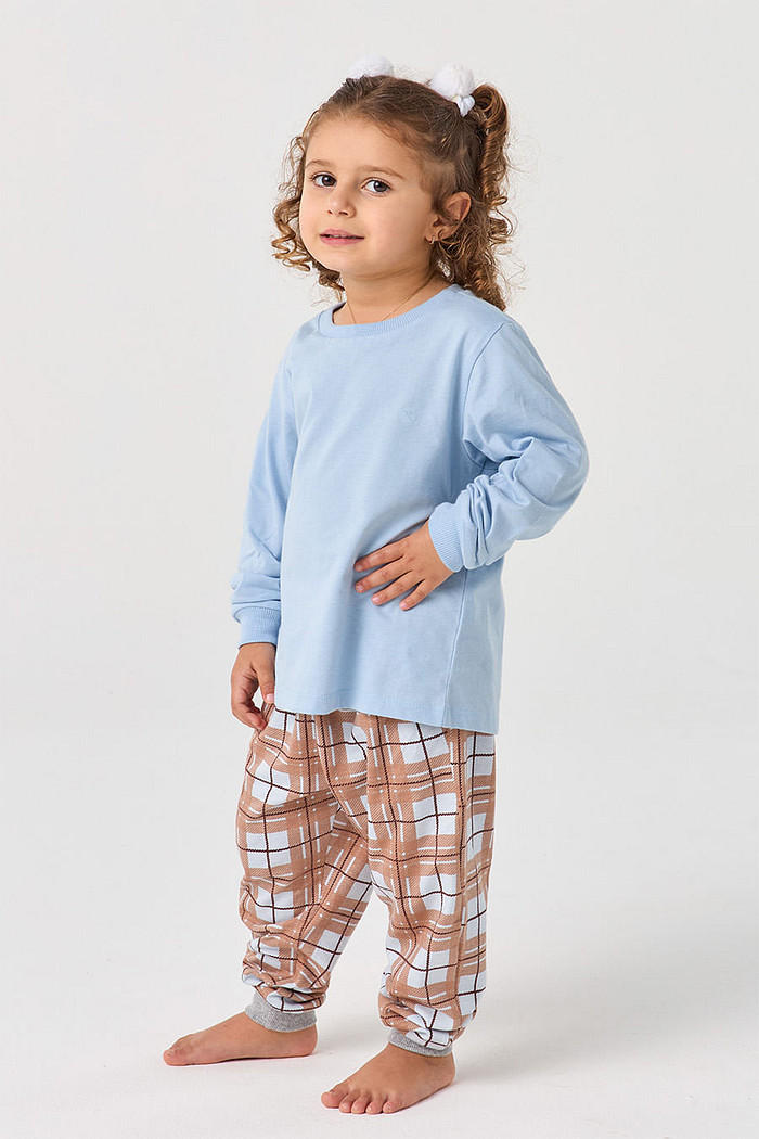 PIJAMA LONGO DE MALHA INFANTIL UNISSEX  - CAPUCCINO