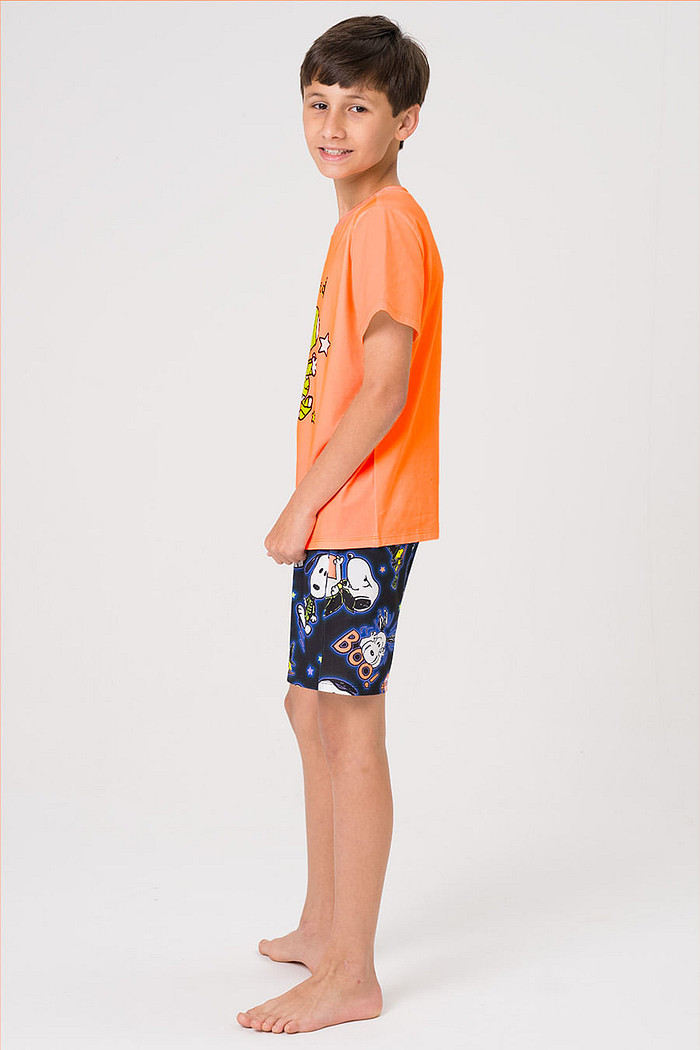 PIJAMA CURTO JUVENIL MENINO - SPOOKY SNOOPY
