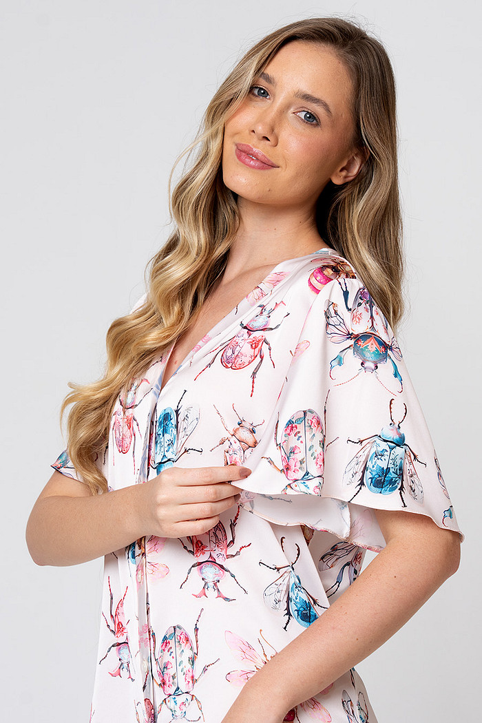 CAMISOLA MANGA CURTA BABADOS