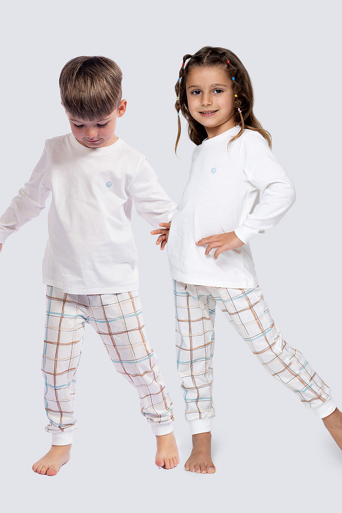 PIJAMA LONGO INFANTIL UNISSEX XADREZ