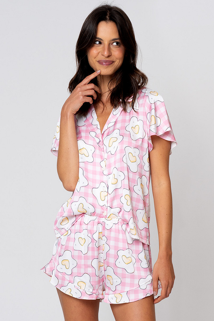PIJAMA AMERICANO CURTO ACETINADO
