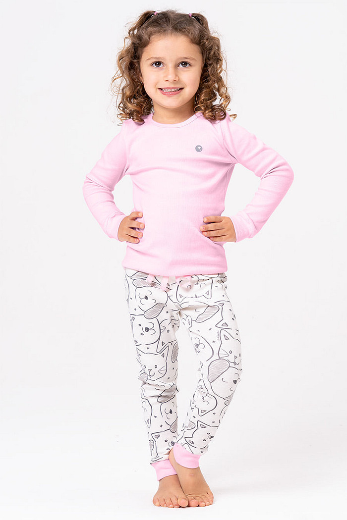 PIJAMA DE RIBANA LONGO INFANTIL - PET COLORS