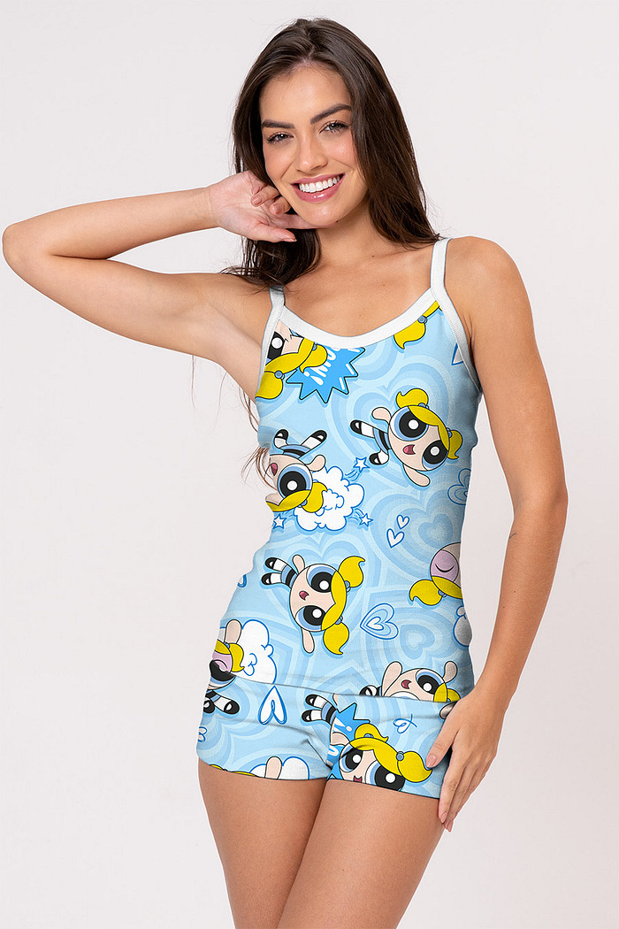 SHORT DOLL EM RIBANA LINDINHA - MENINAS SUPERPODEROSAS