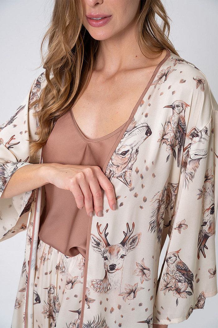 PIJAMA ACETINADO 3 PEÇAS - SERENA