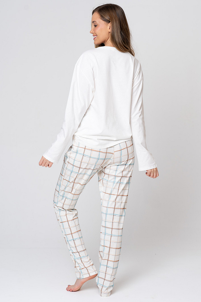 PIJAMA LONGO FEMININO XADREZ