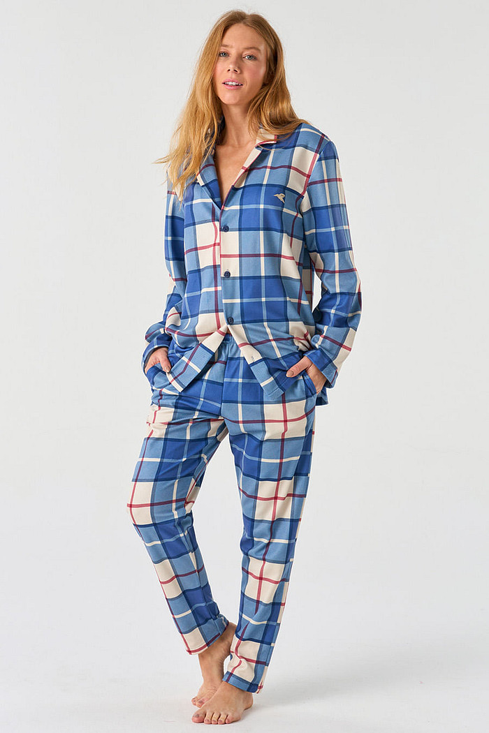 PIJAMA LONGO MASCULINO AMERICANO - ROYAL FLUSH