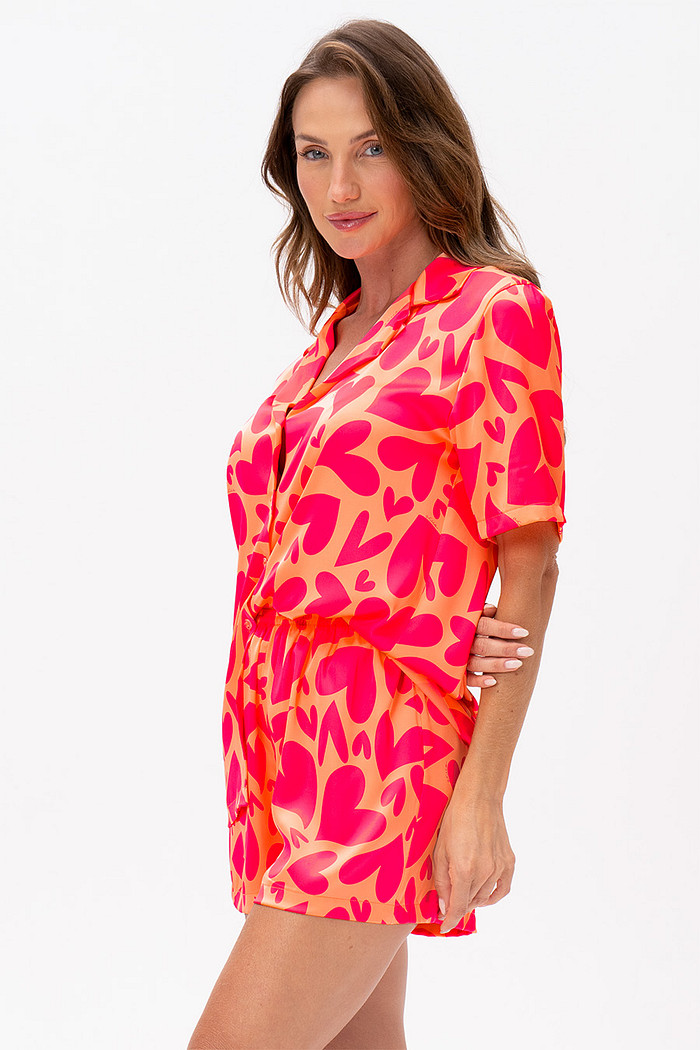 PIJAMA AMERICANO ACETINADO FEMININO - LOVE:ON