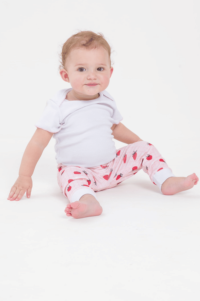 PIJAMA BABY ALGODÃO - MORANGUINHOS