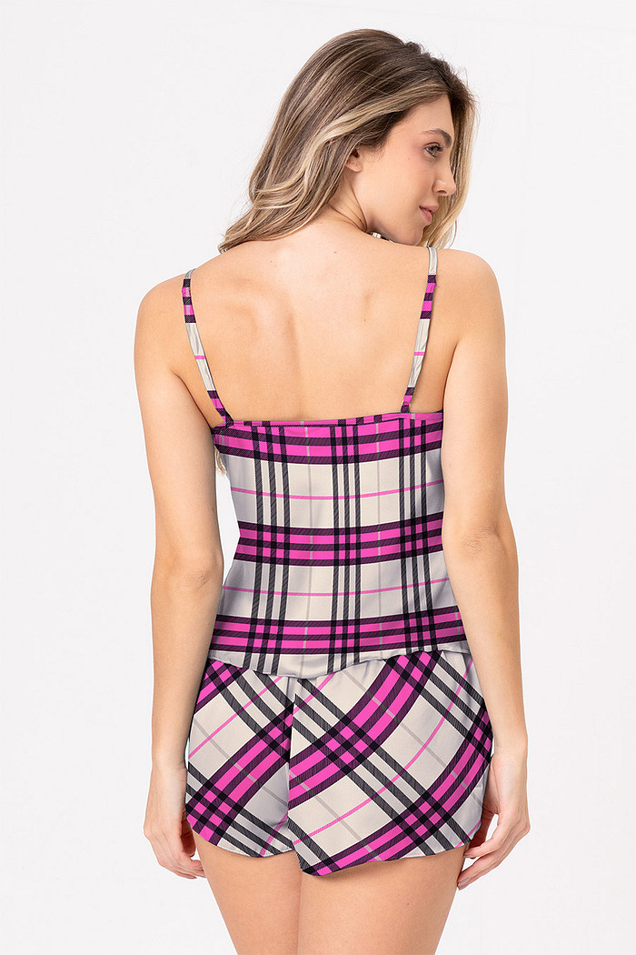 SHORT DOLL COM ESTAMPA XADREZ