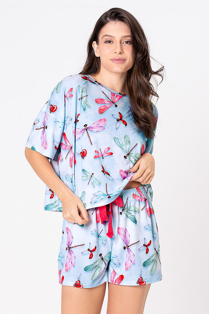 PIJAMA CURTO TOQUE DE PÊSSEGO - LIBÉLULA
