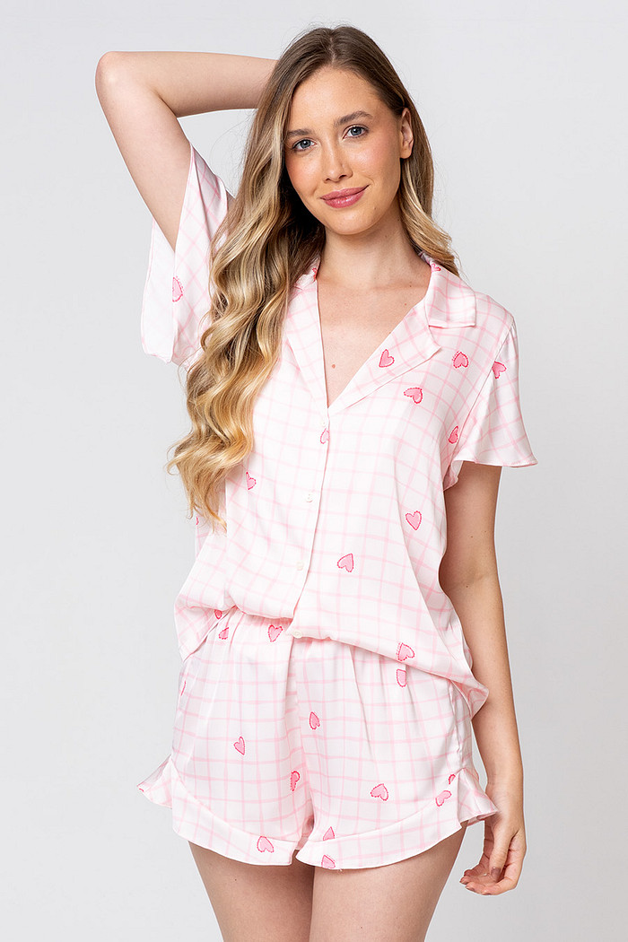 PIJAMA TOQUE DE SEDA CURTO AMERICANO - BAILARINA