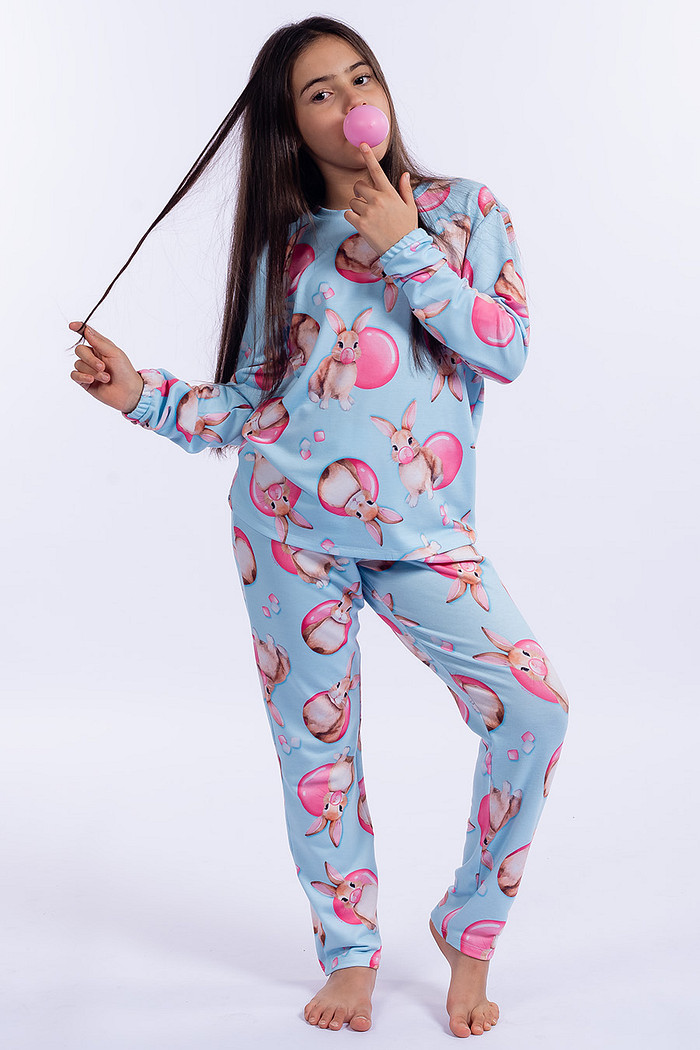 PIJAMA FEMININO JUVENIL EM MOLETINHO