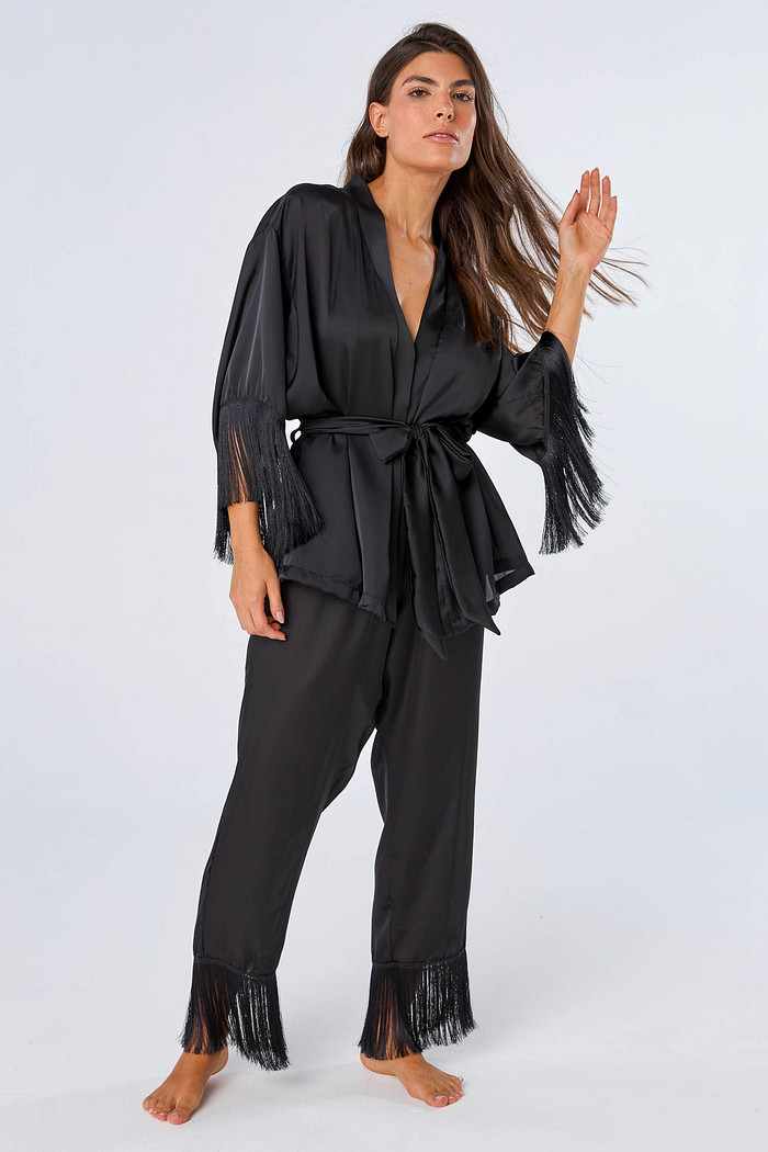 CONJUNTO LONGO ACETINADO COM FRANJAS - YES, I DO