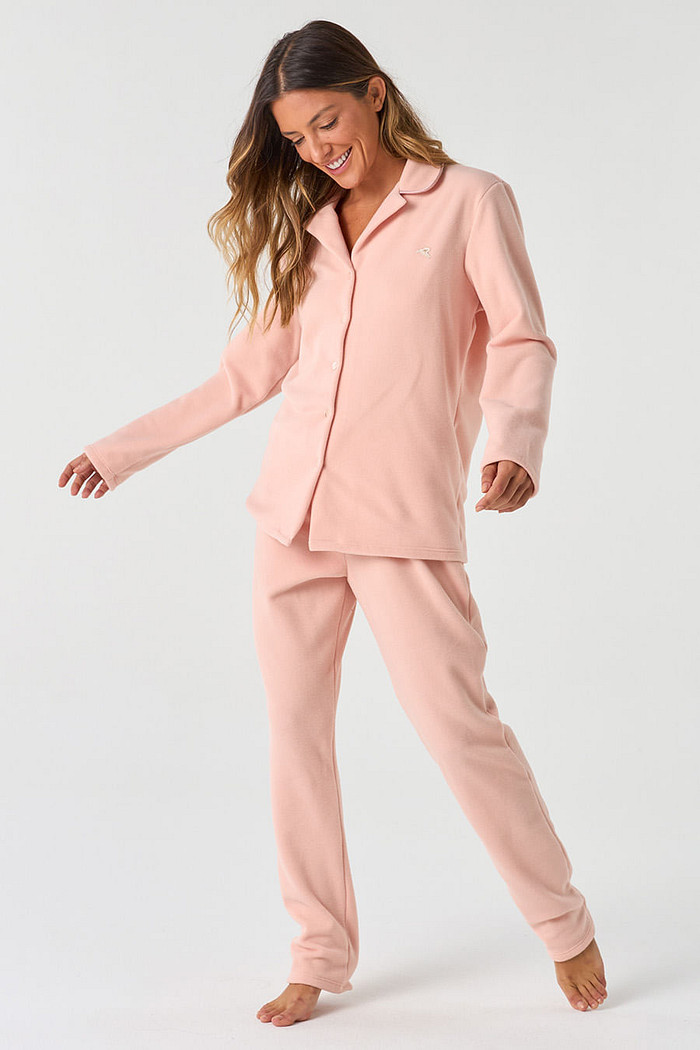 PIJAMA LONGO DE BOTÕES FEMININO - CLÁSSICOS SOFT