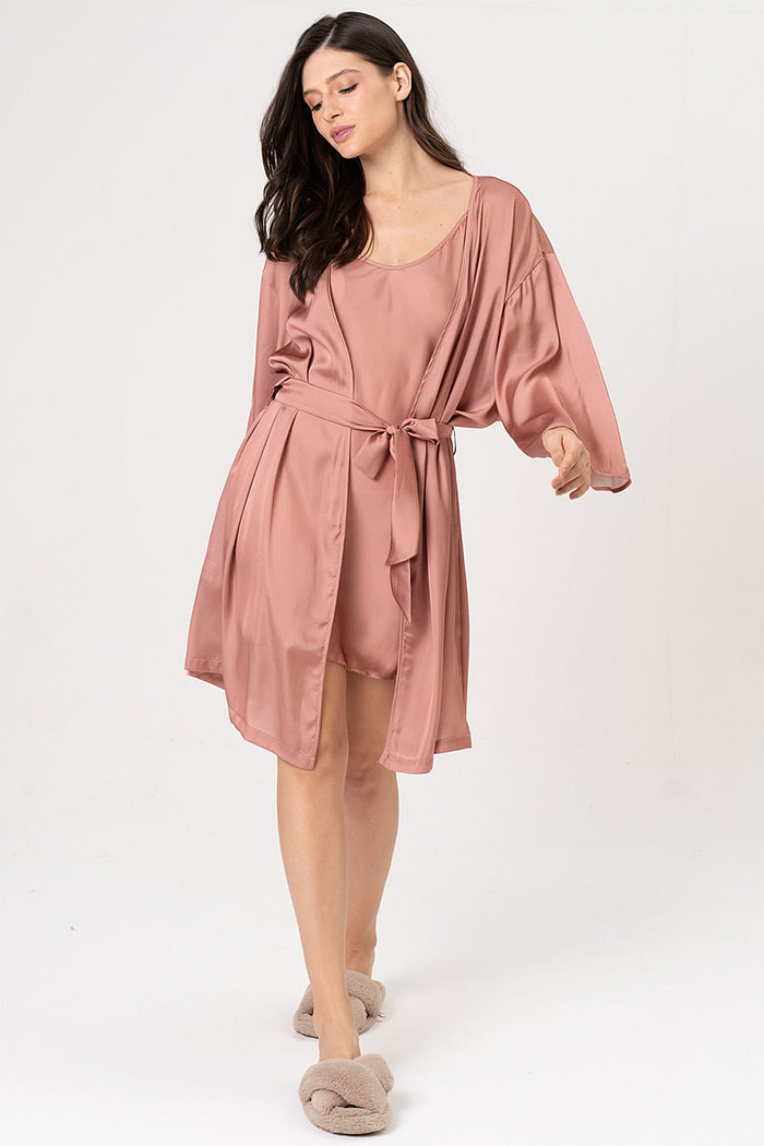 ROBE ACETINADO - CLÁSSICOS ACETINADOS CARAMELO ÂMBAR