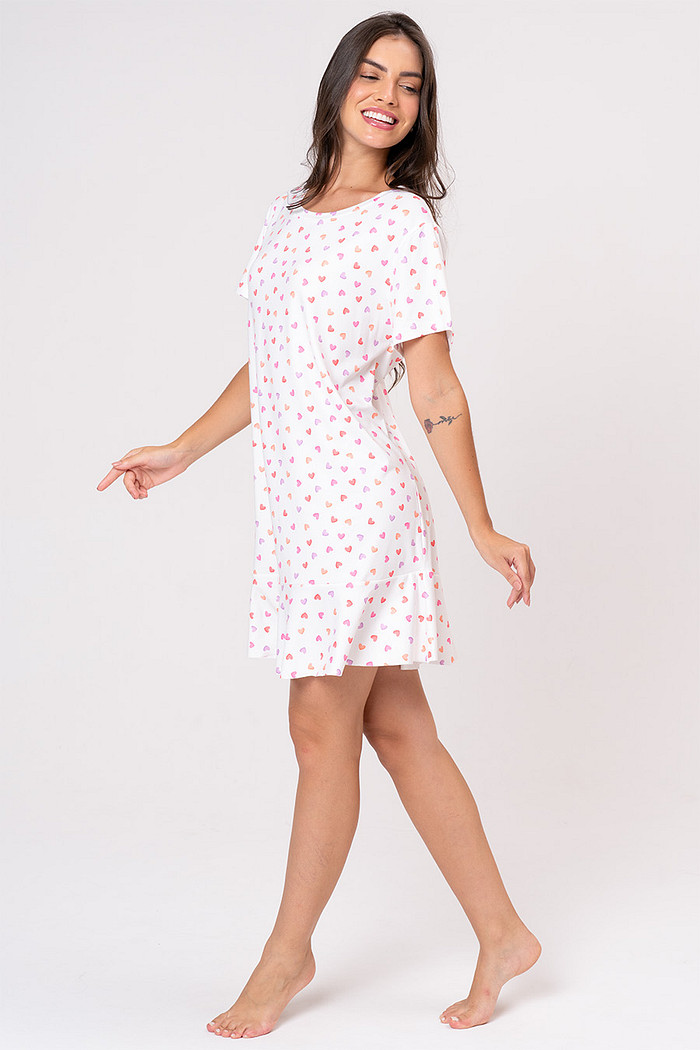 CAMISOLA COM BABADOS CORAÇÕES - GIFTS FÉRIAS