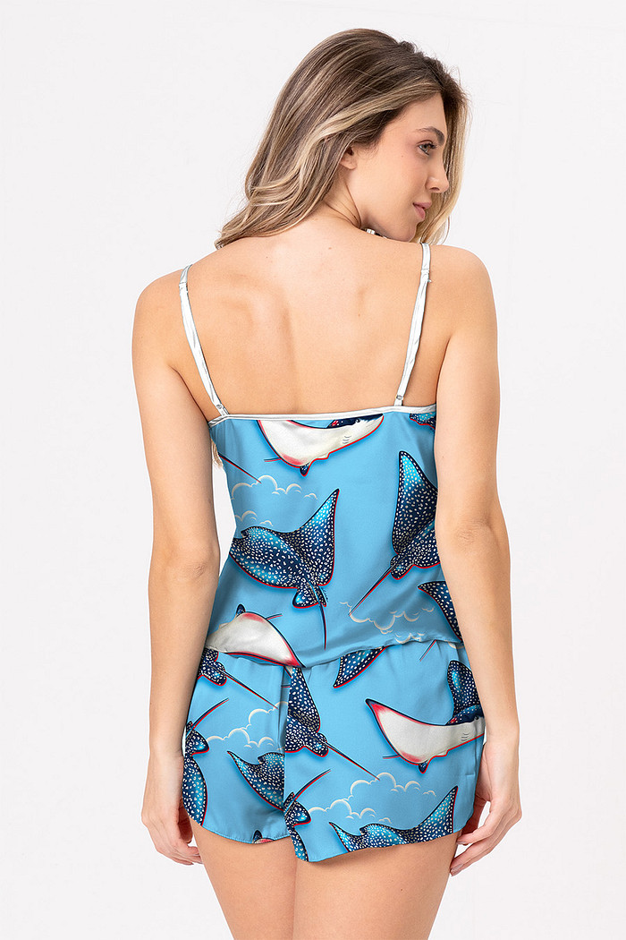 SHORT DOLL COM ESTAMPA ASAS DO MAR