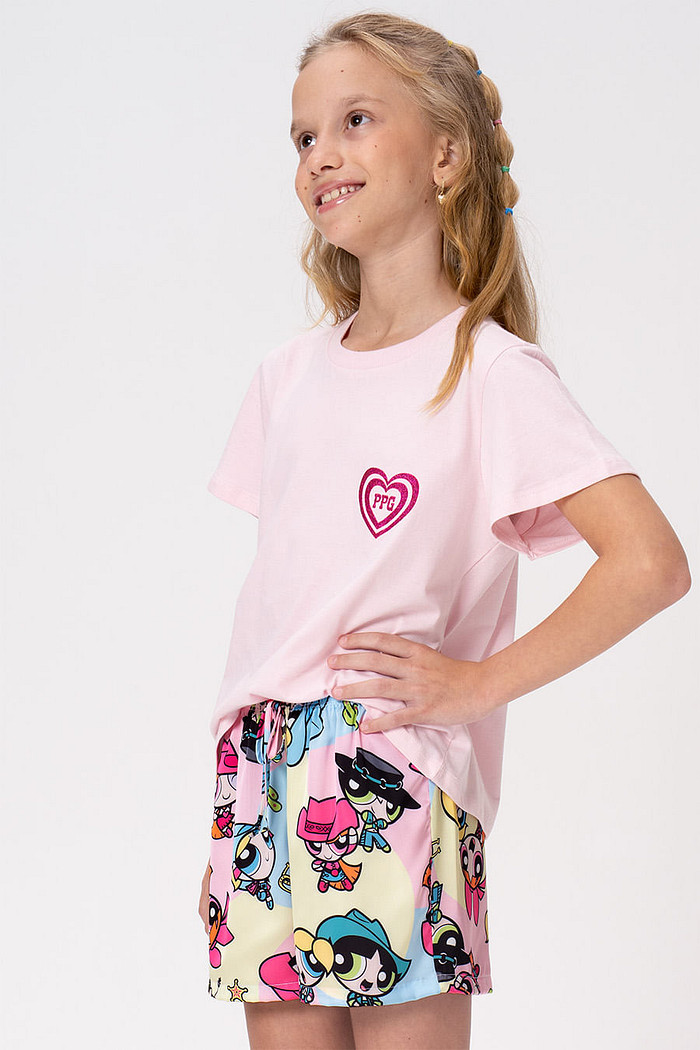 PIJAMA CURTO JUVENIL FLORZINHA - SUPERPODEROSAS COWGIRLS