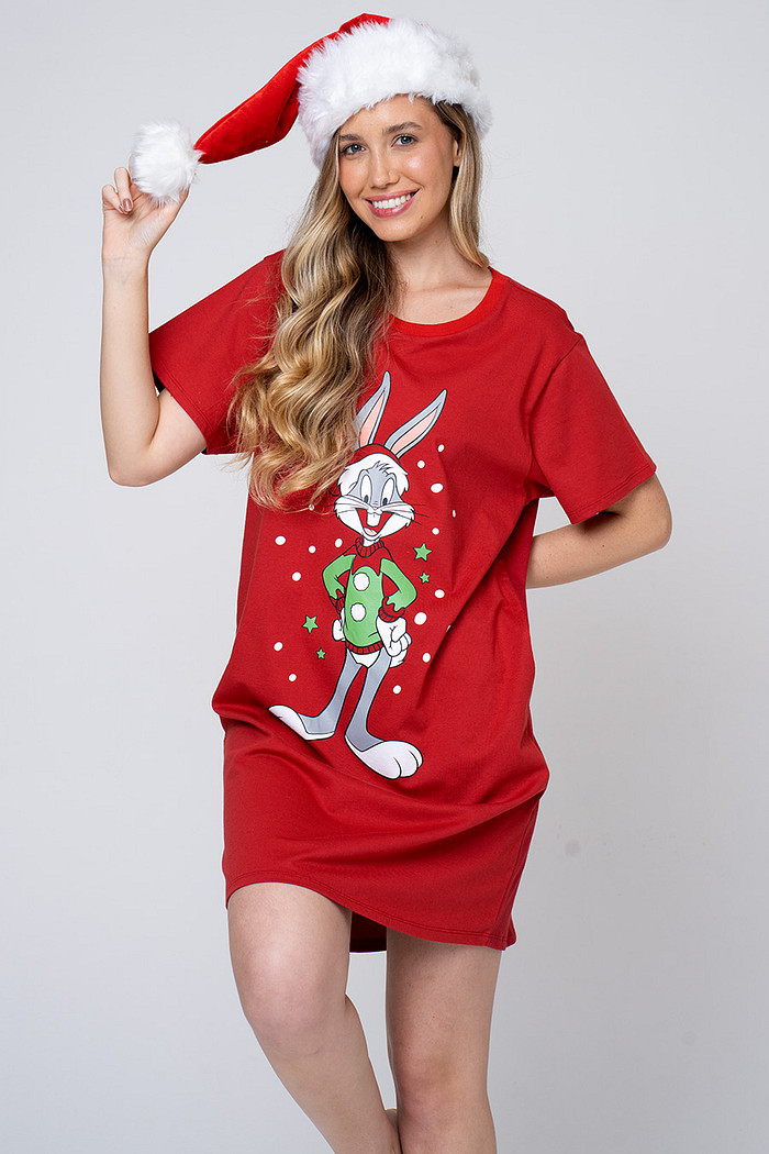 CAMISOLA CURTA DE ALGODÃO - NATAL PERNALONGA