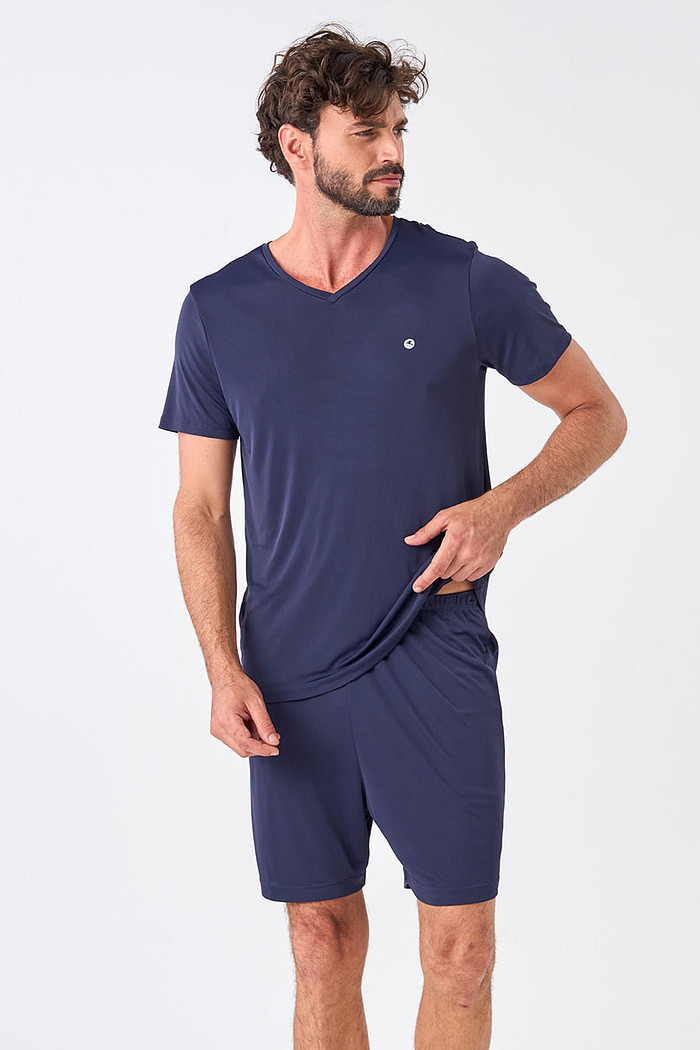 PIJAMA GELADINHO MASCULINO - MARINHO NOTURNO