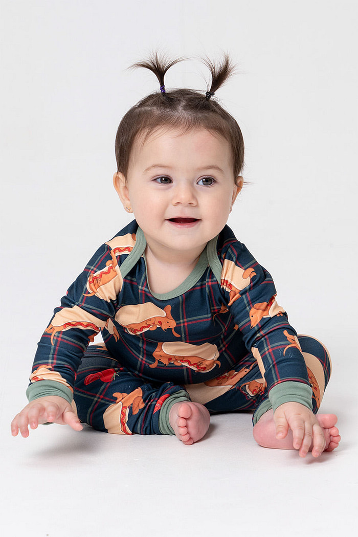 BODY + CALÇA BABY TOQUE DE PÊSSEGO - HOT DOG