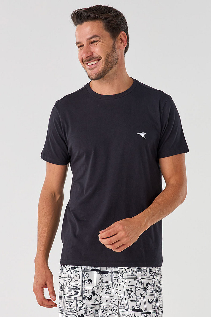CAMISETA MASCULINA MEIA MALHA - ETERNO