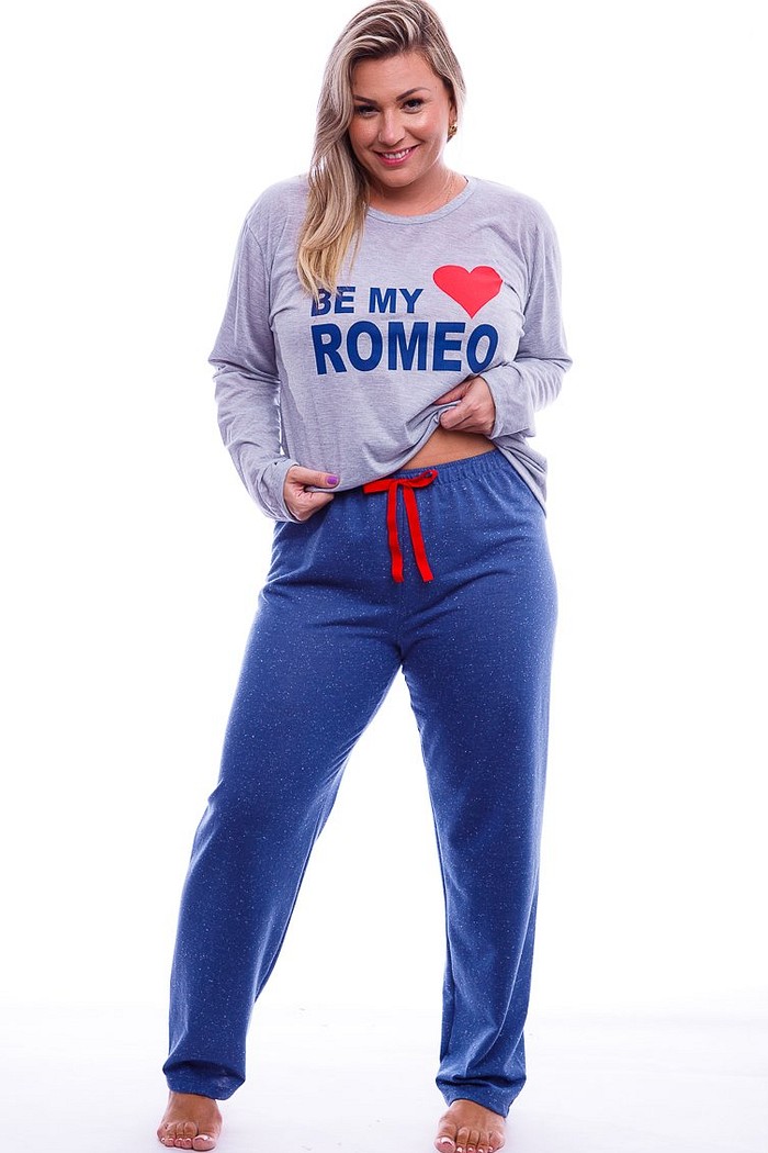 Pijama Feminino Lua Chic Plus Size Be My Romeo