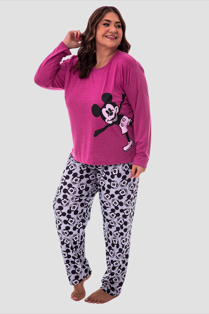 Pijama Plus Size Lua Chic Inverno Mickey