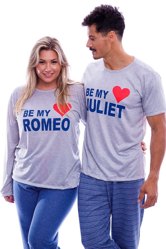 Pijama Feminino Lua Chic Plus Size Be My Romeo