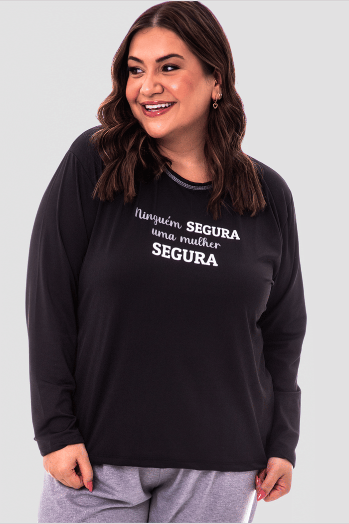 Pijama Feminino Lua Chic Plus Size Mulher Segura
