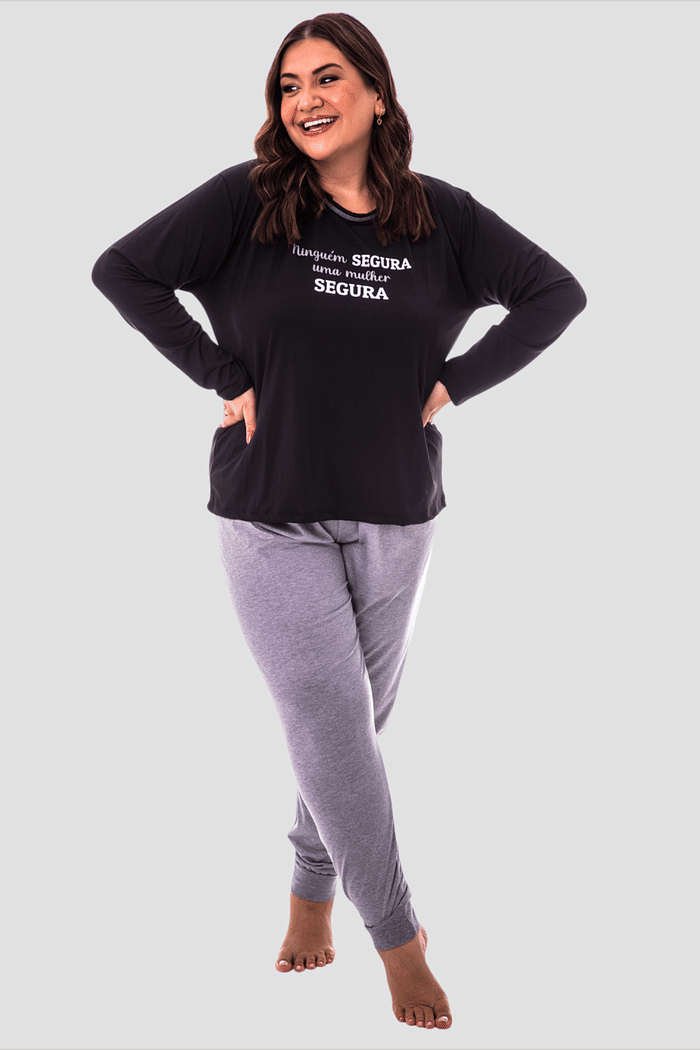 Pijama Feminino Lua Chic Plus Size Mulher Segura