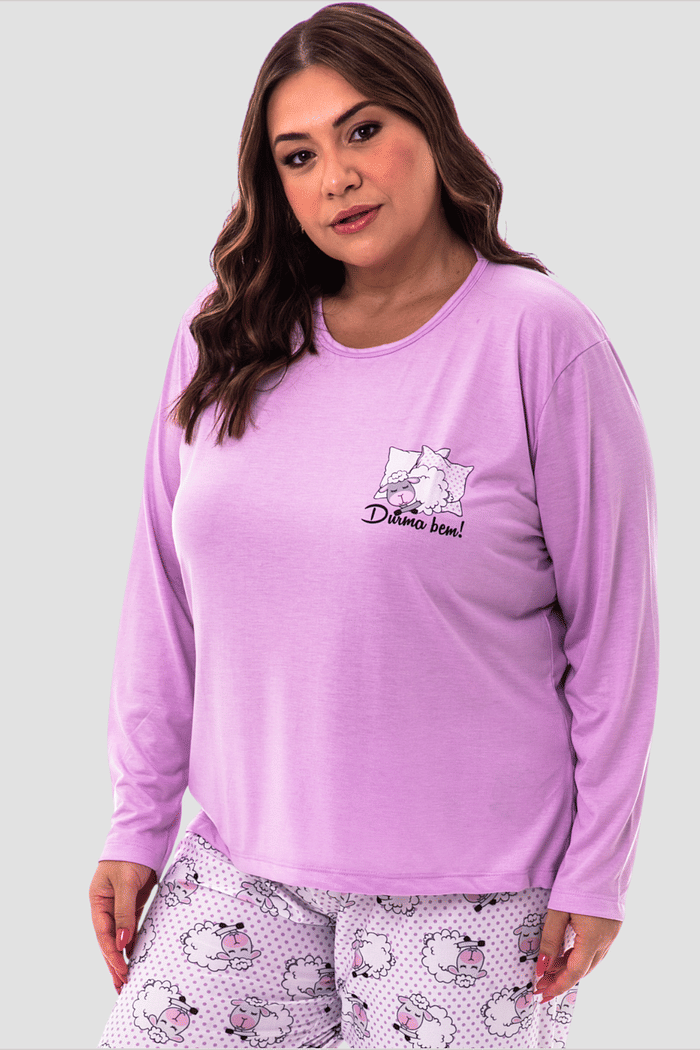Pijama Plus Size Lua Chic Ovelhinhas