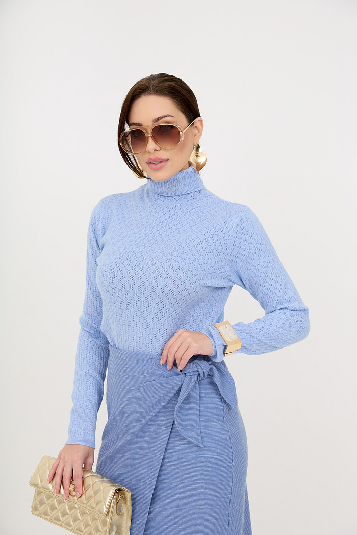 Blusa em Tricot Paris - Azul