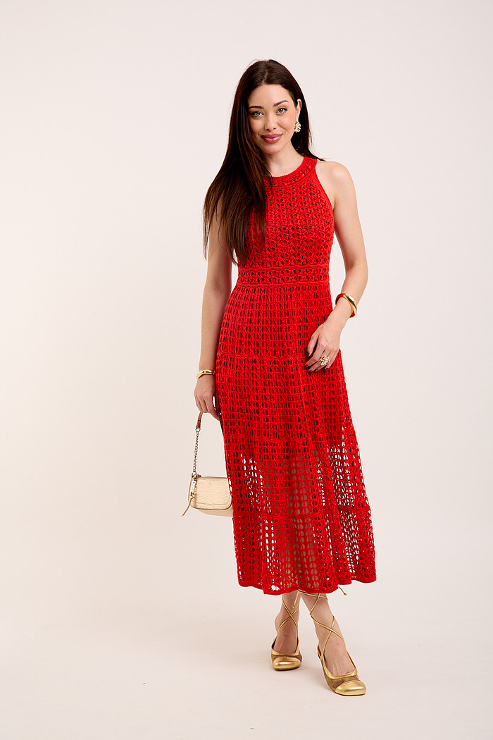 Vestido Regata Tricot - Vermelho