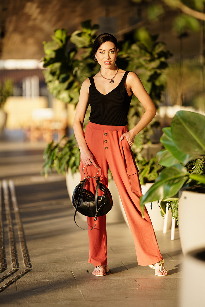 Calça Cargo - Terracota