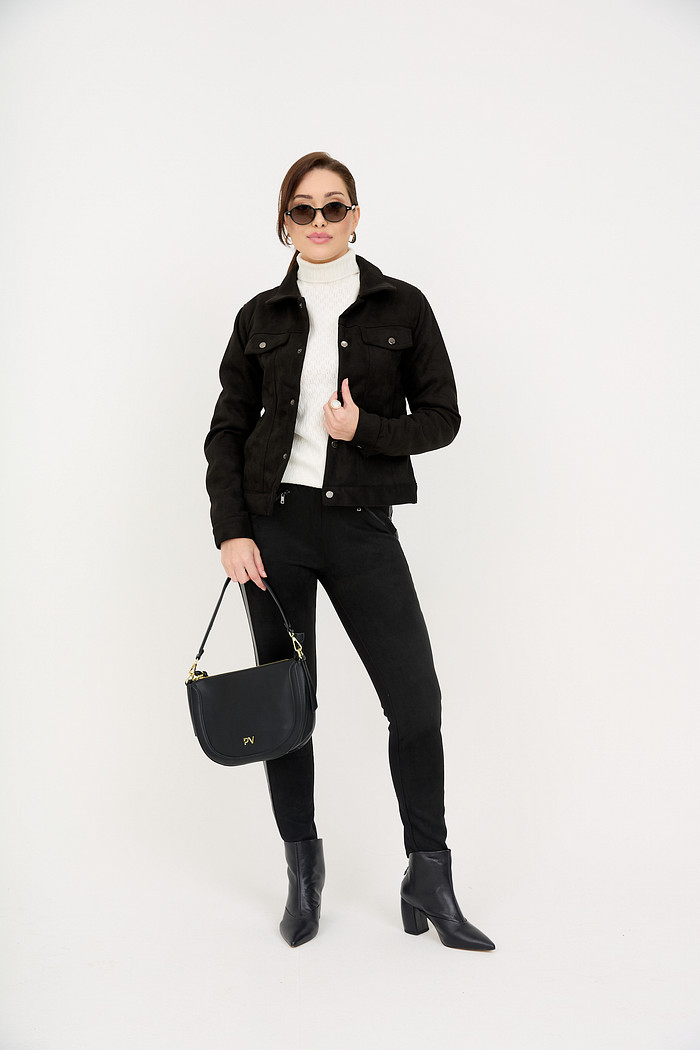 Jaqueta em Suede Marselha - Preta