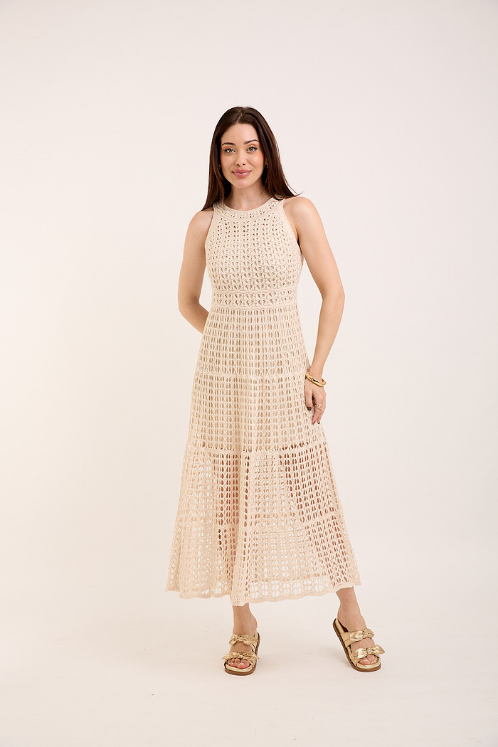 Vestido Regata Tricot - Bege
