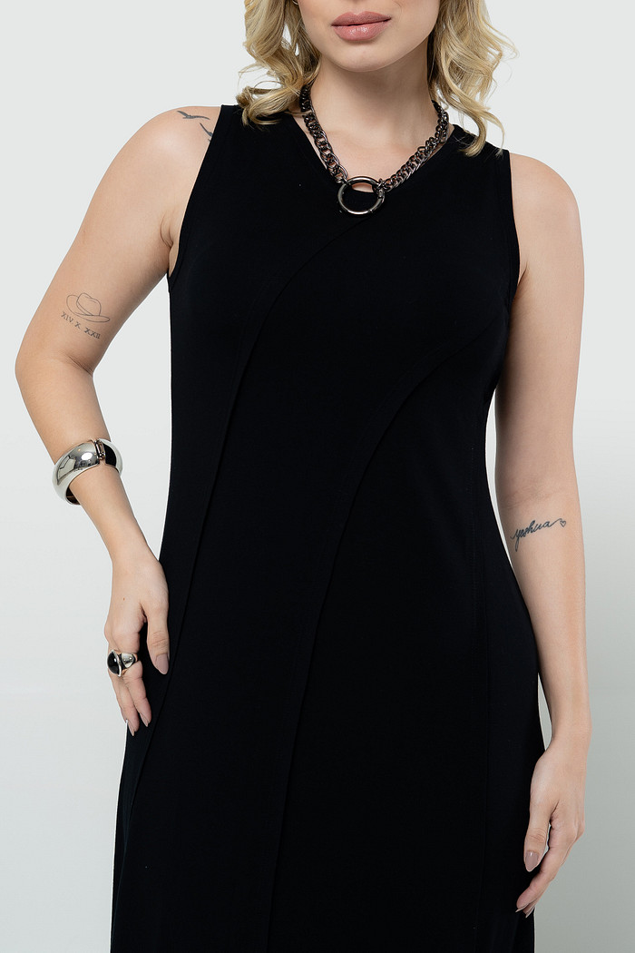 Vestido Regata Midi Mullet - Preto