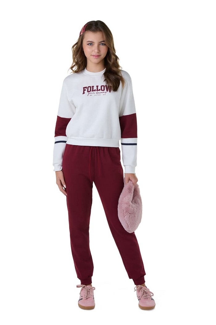 CONJUNTO BLUSÃO CROPPED E CALÇA