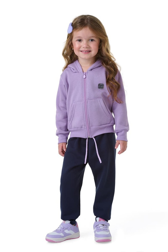 CJ.PP MOL C/ JAQUETA C/ TERMO, CAPUZ E BOLSO CANGURU E CALÇA C/ PUNHO E CORDÃO