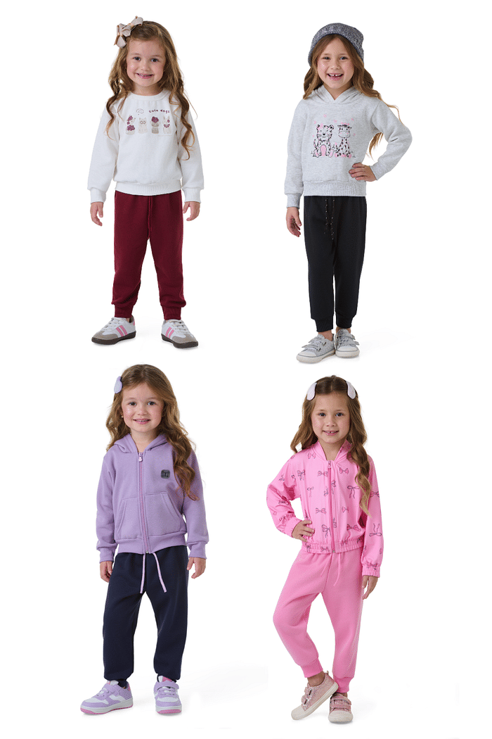 Kit 3 conjuntos sortidos feminino - Inverno 26