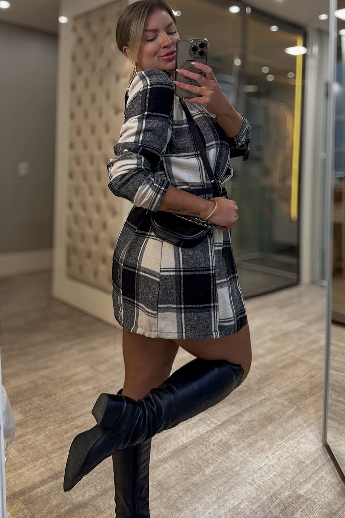 Casaco sobretudo alongado lã batida Zara